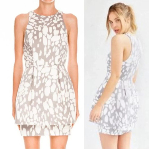 Keepsake The Label Counter Attack Grey White Speckled Dress 18961 - Picture 1 of 12